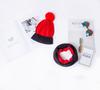Autumn and winter new pony * Li color matching children's hairball wool knitted hat thickened scarf set