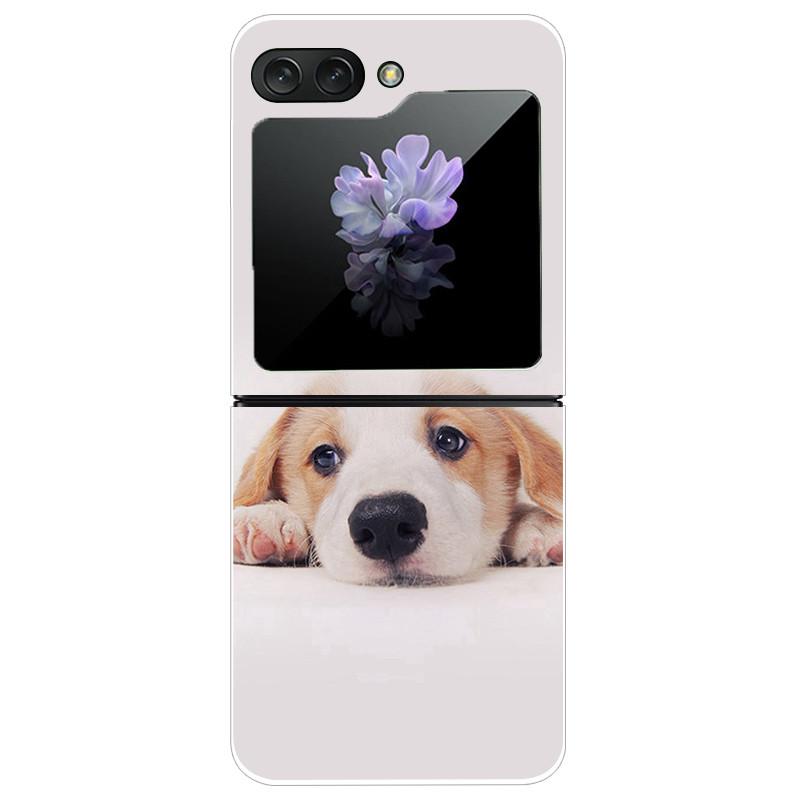 Für Samsung Galaxy Z Flip5 Hülle Harte PC-Handy-Rückabdeckung für Samsung Galaxy Z Flip 5 5G Hüllen 6,7'' ZFlip5 Niedliche Katze Funda Schale