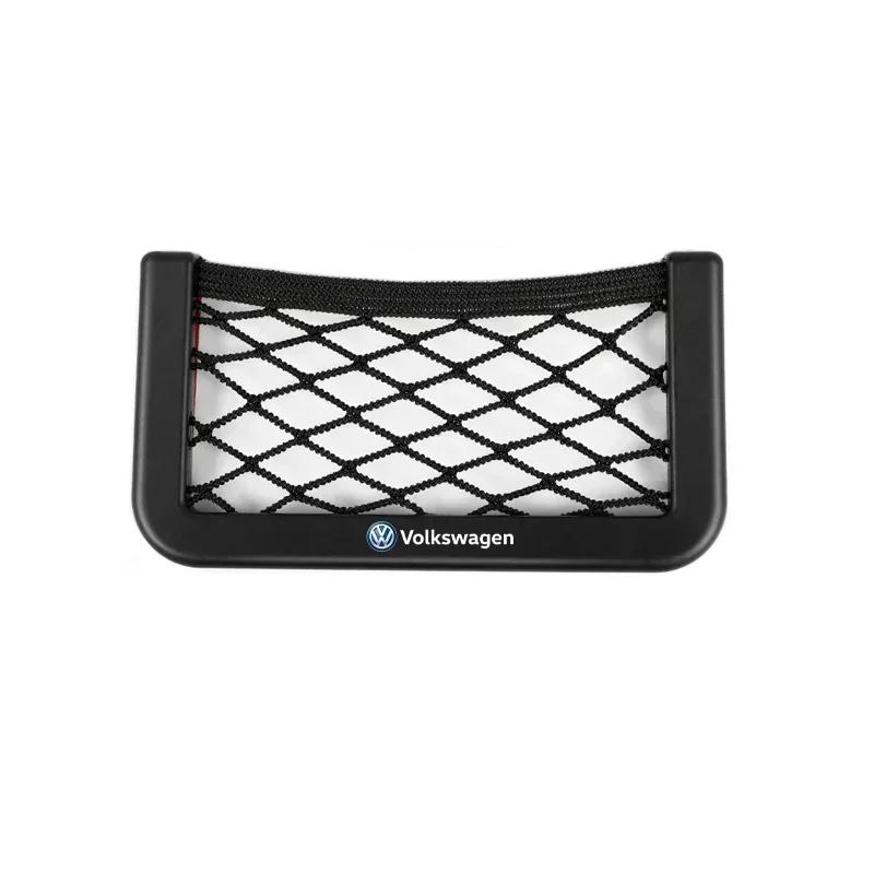 

For VOLKSWAGEN VW Car Inner Organizer Storage Bag Phone Net Pocket for Volkswagen Touareg Passat Beetle Tiguan Caddy Jetta Golf