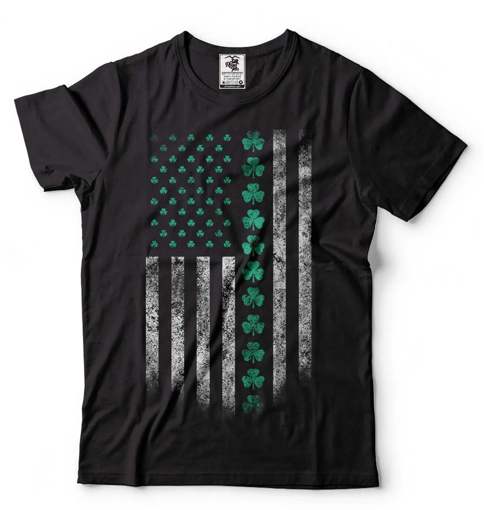 Saint Patricks Day Tshirt Irish Ireland USA Flag Tee St Patricks Day gifts