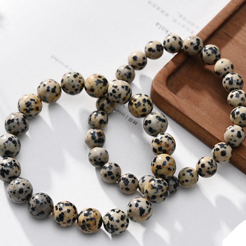 Handmade Natural Stone Beaded Bracelet: Elastic Jewelry for Men & Women