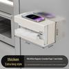 Magnetische Aan de Muur te Bevestigen Keuken Tissuebox en Opbergrek: Zonder boren, Multifunctionele Keukenrolhouder.
