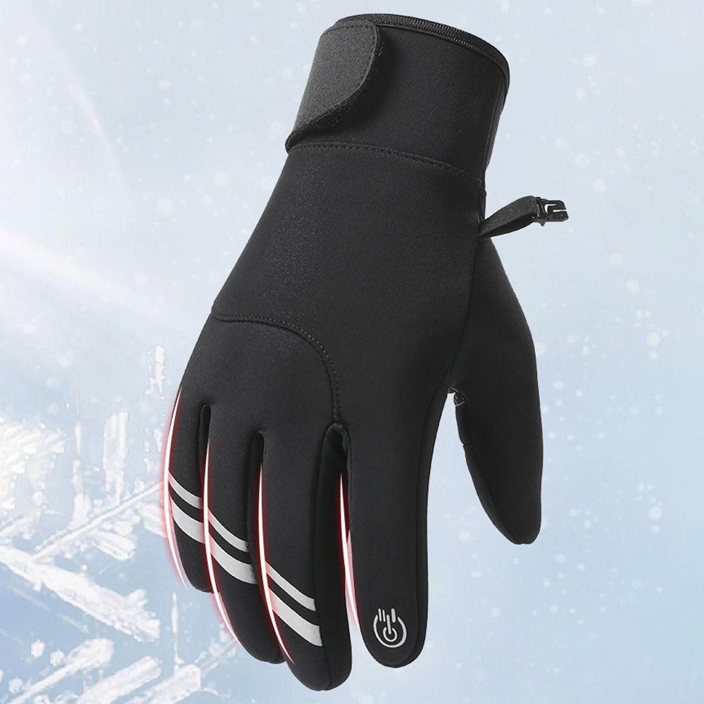 Reflektierende Winterhandschuhe Ultraleichte Touchscreen-Handschuhe Outdoor-Fäustlinge zum Reiten Laufen