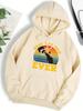 Best Cat Dad Ever Pattern Womens Hoody Hip Hop Fleece Hoodies Pocket Loose Y2K Clothes Casual Autumn Multicolor Pullover