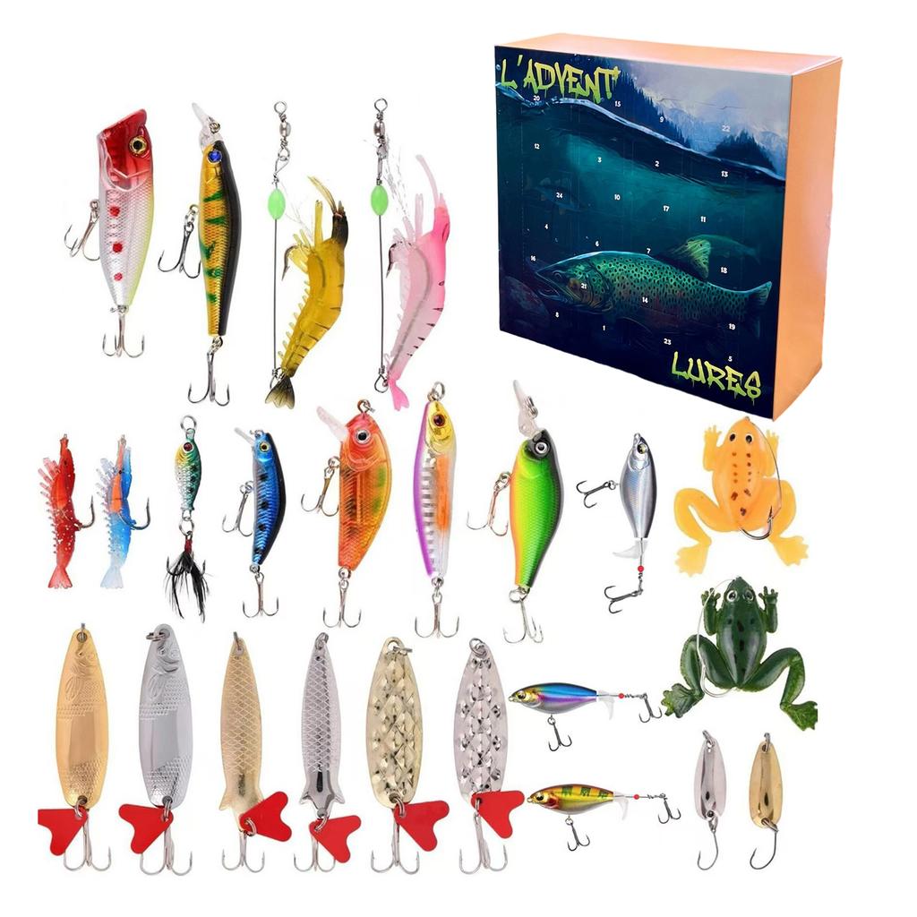 Calendario Eventi di Pesca, Pesca, Calendario dell'Avvento Unico per Pescatori, Calendario dell'Avvento Adatto per Appassionati di Pesca