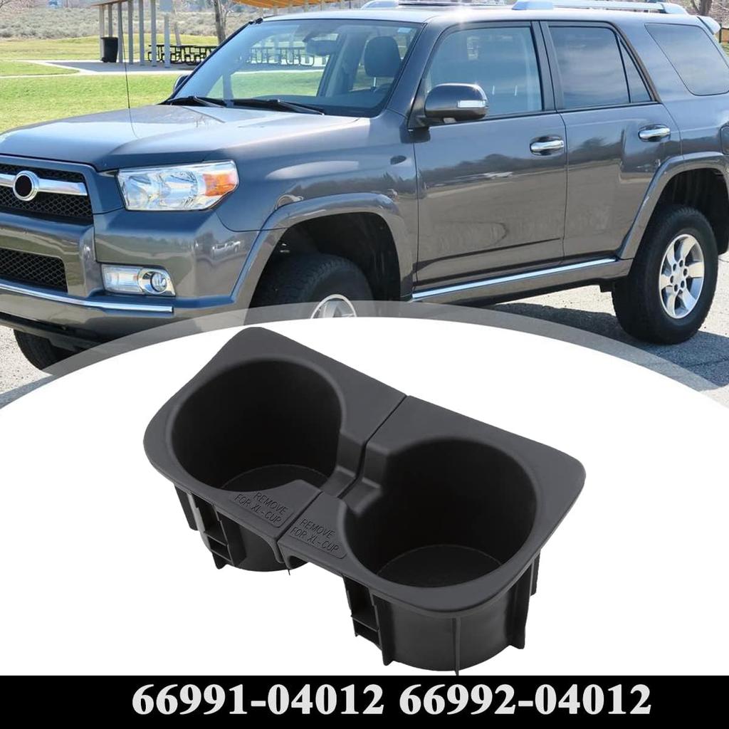 Cup Holder Erts Fits 2005-2017 Tacoma Front Drinks Holder Center Console Replace 66991-04012 66992-04012 Black