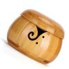 Wooden Yarn Storage Bowl Environmentally Friendly for Household Circular with Lid Crafted Box