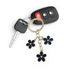 Colorful Flower Keychain Zinc Alloy Floral Keyrings Fashionable Bag Charm Key Holder Ornament Gift for Women and Teens