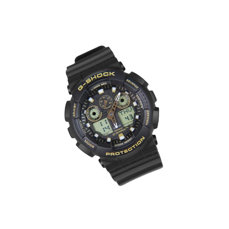 Casio Men Liquid Crystal/Analog Dual Display Series Black Watch GA-100GBX-1A9 GA-100GBX-1A9