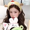 Lovely Plush Headband Cartoon Hairhoop Female Girl Face Washing Hairband Birthday Gathering Headpiece Party Accessories