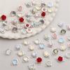 1pc/bag 12x17.5mm Alloy Cat Eye Stone Double Hanging Hole Pendant DIY Bracelet Necklace Earrings Jewelry Accessories
