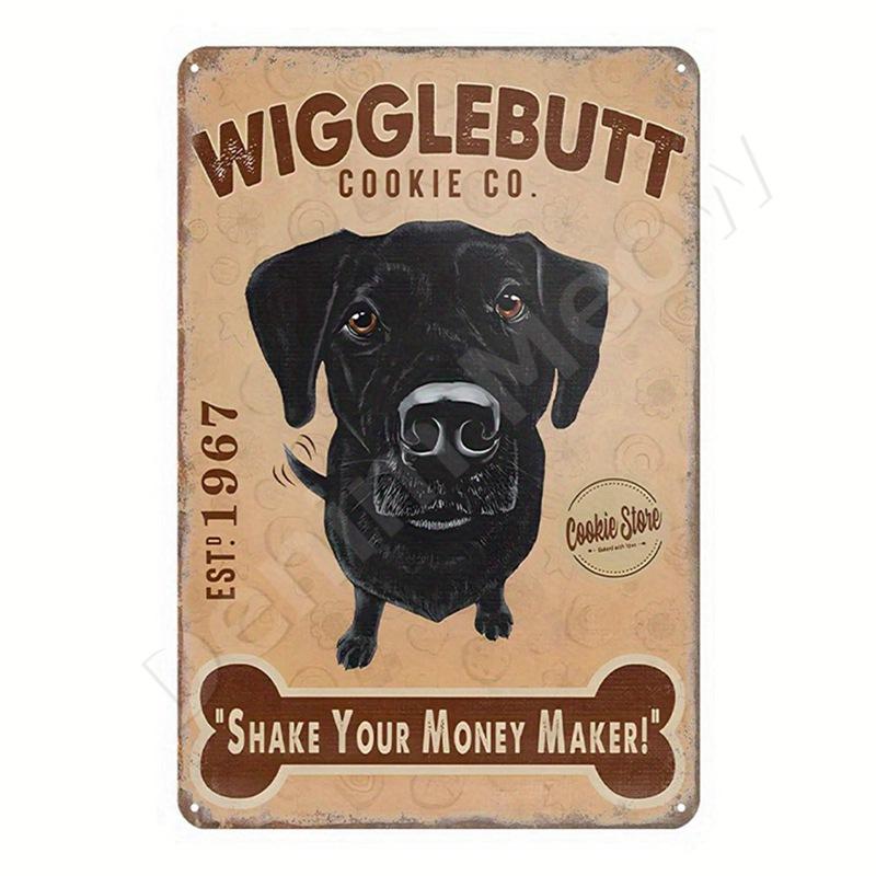 Dachshund Metal Tin Sign, Doberman Dog, Retro Art, Yorkie, Funny Pet Poster, Cafe, Kitchen, Home, Wall Decoration, Plaque Gif
