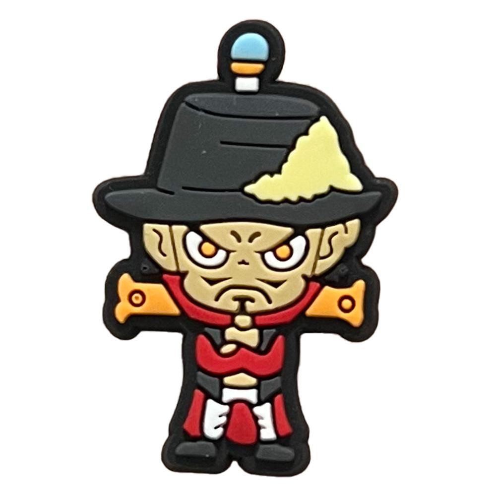 1pcs Japanese Anime One Piece Shoe Charms PVC Cartoon Shoes accessories Decoration Buckle Fit Bands Bracelets Clog Sandal Garden