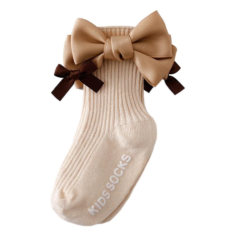 Lace Up Bowties KneeHigh Socks Little Girl Lace Socks Breathable Spring Socks Child Hosieries Foot Warmer S легкие хаки