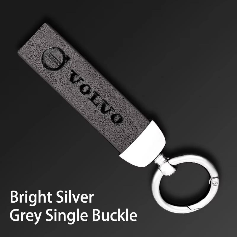 Car Vintage Leather Keychain Auto Logo Key Ring Accessories For Volvo ES90 EC40 EX40 EM90 XC90 V90 V60 XC60 V40 S80 S60 S90 C40