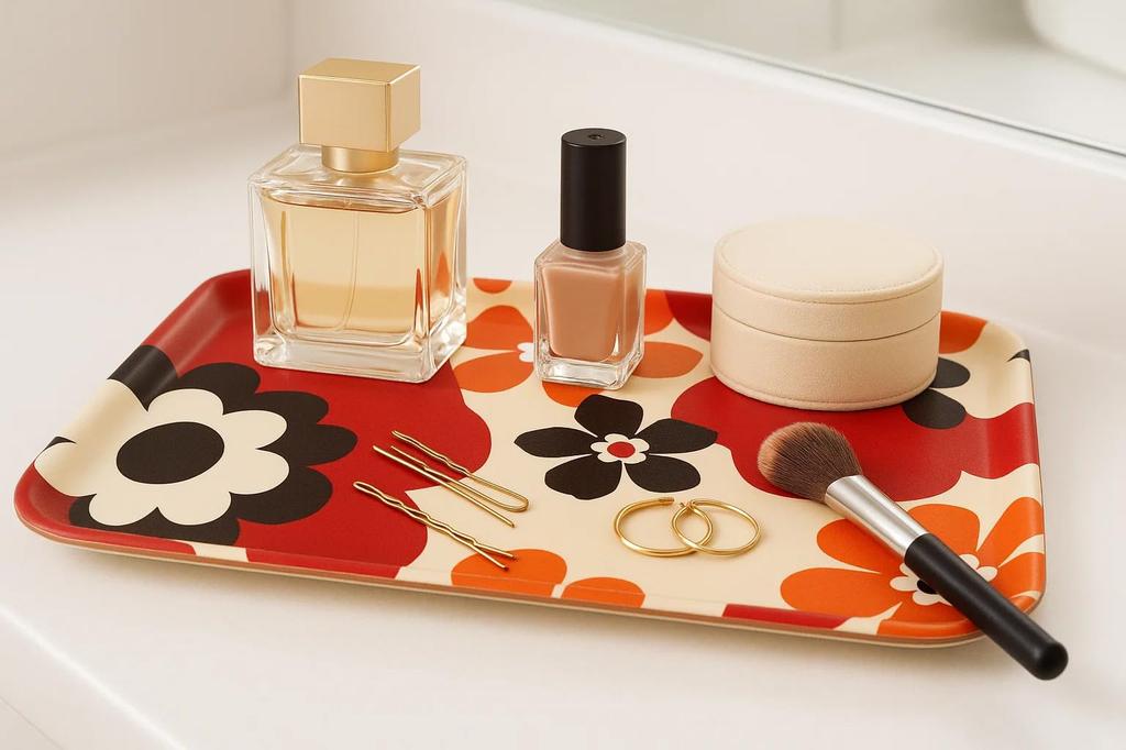 Tatsucraft NR Lunch Tray, Medium, 33cm, Web Original Model, Nordic Style, Fuhura Blue, Non-Slip, Microwave-Safe, Tray, Stylish Plastic, Available In