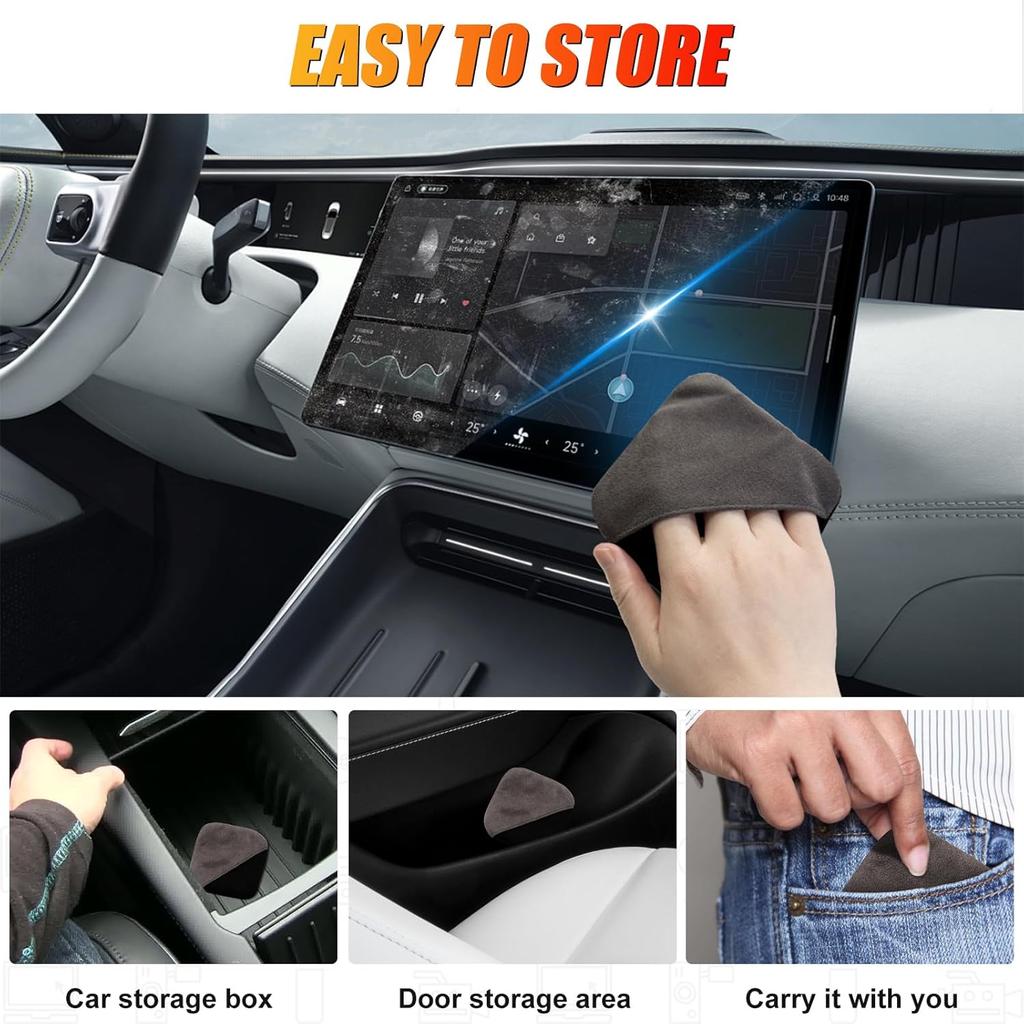 SuperKaKa Car Screen Cleaner- Vehicle Touchscreen Microfiber Cleaning Cloth, Touch Screens Clean Wipes Cars Interior Accessories Universal for Tesla