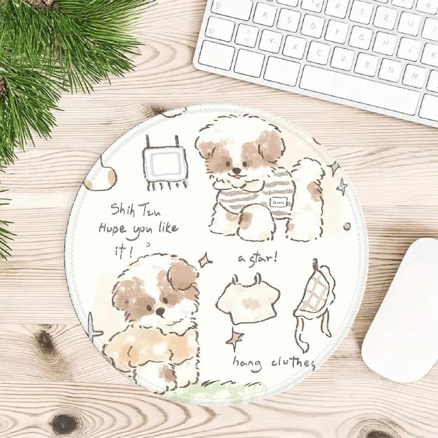 

1pc Mouse Pad Desk accessories Keyboard Mouse Pad Game Console Pad office Pad Computer Laptop Pad Anti slip Cartoon Cute Cat Dog 200x200x2mm