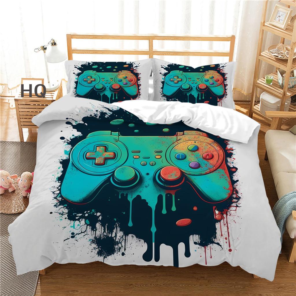 Bettbezug Kissenbezug Zwei- oder Dreiteiliges Spielkonsolen-Serie 3D Digitaldruck Polyester