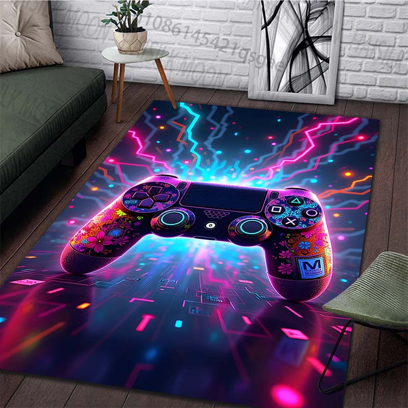 1PC Controller colorful glowing design Carpet for Living Room Bedroom Sofa Home Decor Rus Non-slip Floor Mat Luxury Gift