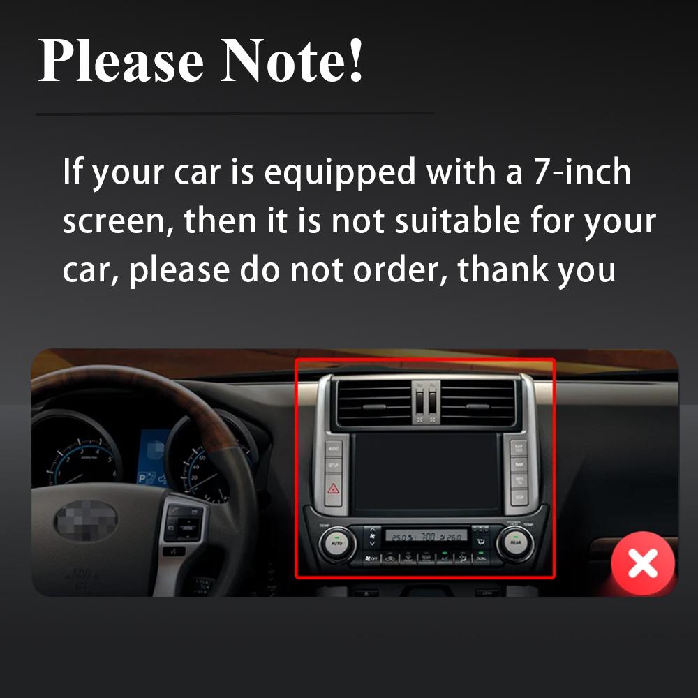 12.3 Inch 8+256 Carplay Android Auto For Toyota Land Cruiser Prado 150 2009 - 2013  Auto Radio GPS Navigation Multimedia Player