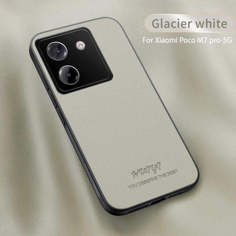Luxury Business Leather Soft Frame Magnetic Cover For Xiaomi Poco M7 Pro PocoM7 Pro 5G Phone Cases Capa