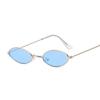 Retro Small Oval Sunglasses Woman Lentes De Sol Vintage Brand Shades Metal Color Sun Glasses for Female Fashion Designer Lunette