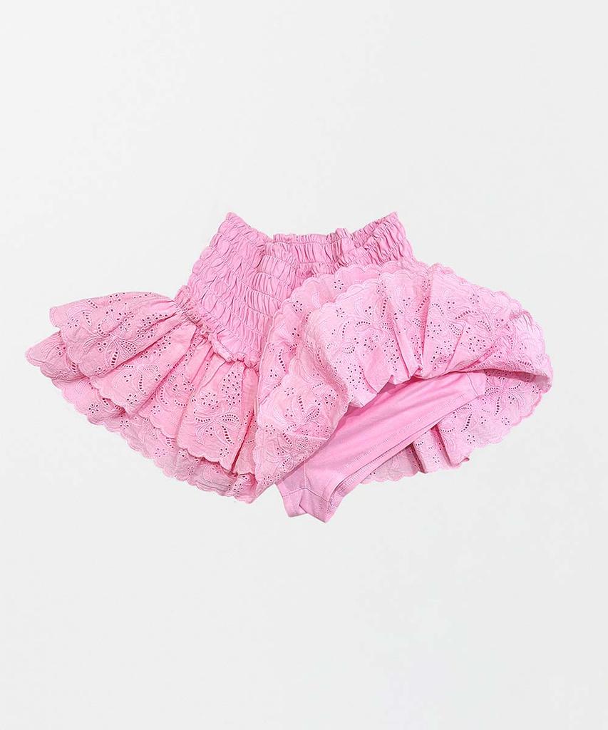 SCULPTOR Eyelet Tutu Mini Skort Pink