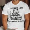 Funny Rat Meme T Shirt I Cant Drive A Car Rodentcore Humor Vintage Versatile Comfortable Top For Everyday Wear Graphic