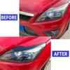 Glossy Black/Carbon Look Car Front Headlight Eyelid Eyebrow Trims For Ford Focus 2 MK2 MK2.5 2008-2011
