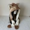 Women’s Hat Reindeer Plush Hat and Scarf Set - Winter Cute Warm Earflap Hat