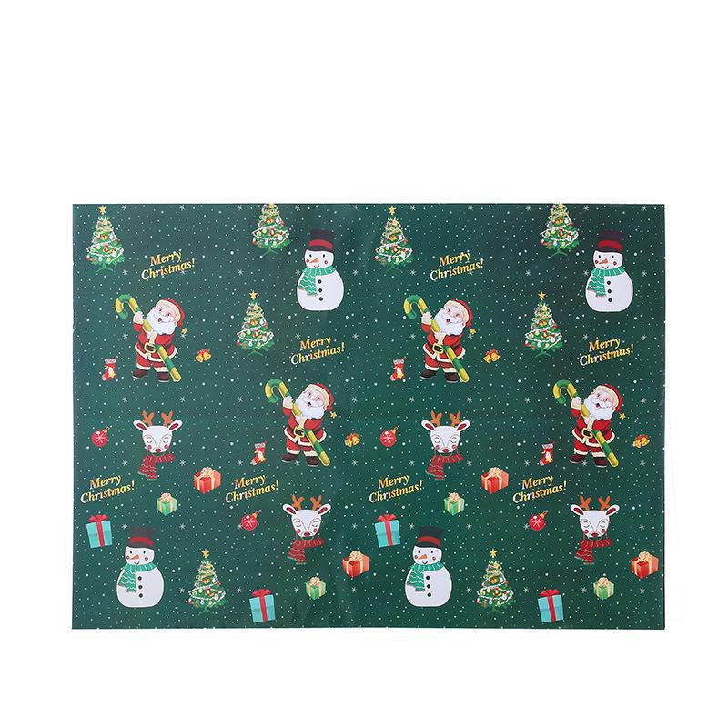 Christmas Gift Wrap: Thick Coated Paper with Trees & Elks