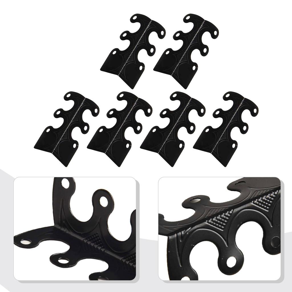 Set of 6 Vintage Metal Corner Protectors for Long Lasting Baseboard Care