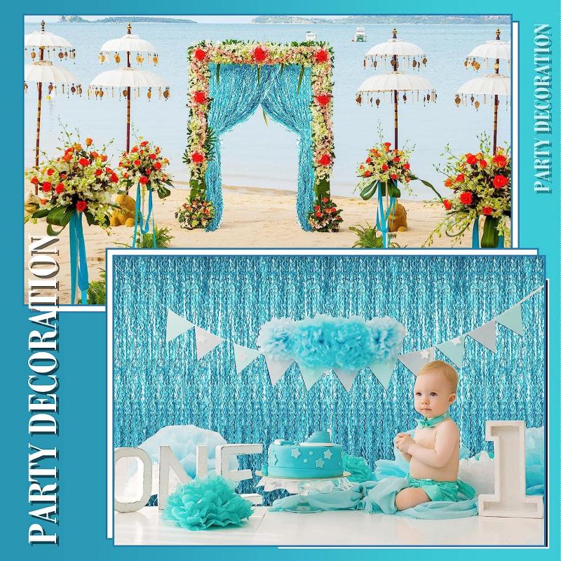 New 4/2/1Pack Birthday Party Decorations Kids Bachelorette Party Backdrop Curtains Tinsel Foil Curtains Wedding Decor Photozone