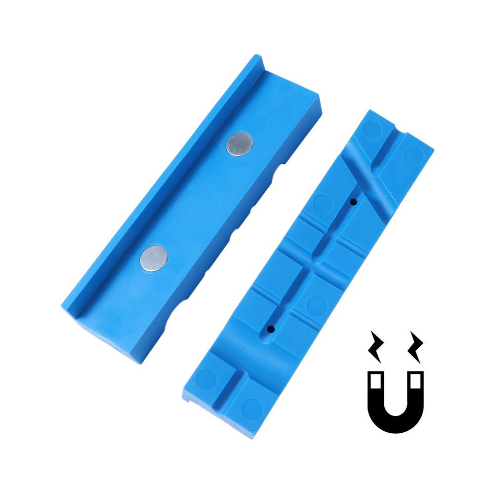 Blue Rubber Vise Jaw Pads Magnetic Vise Protective Jaws Vise Protection Strip Arts And Crafts