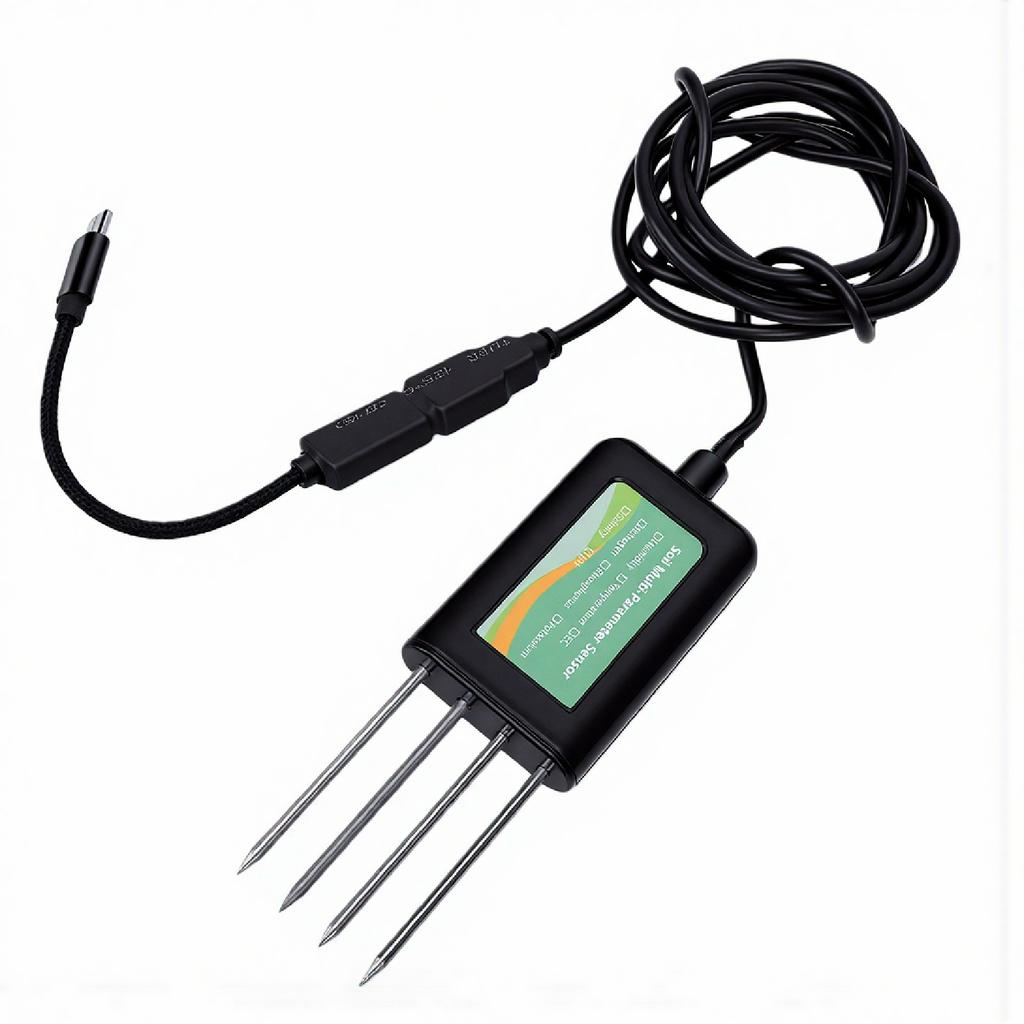 Soil NPK Sensor Multifunction Soil Tester Measures Temperature Humidity EC PH Nitrogen Potassium