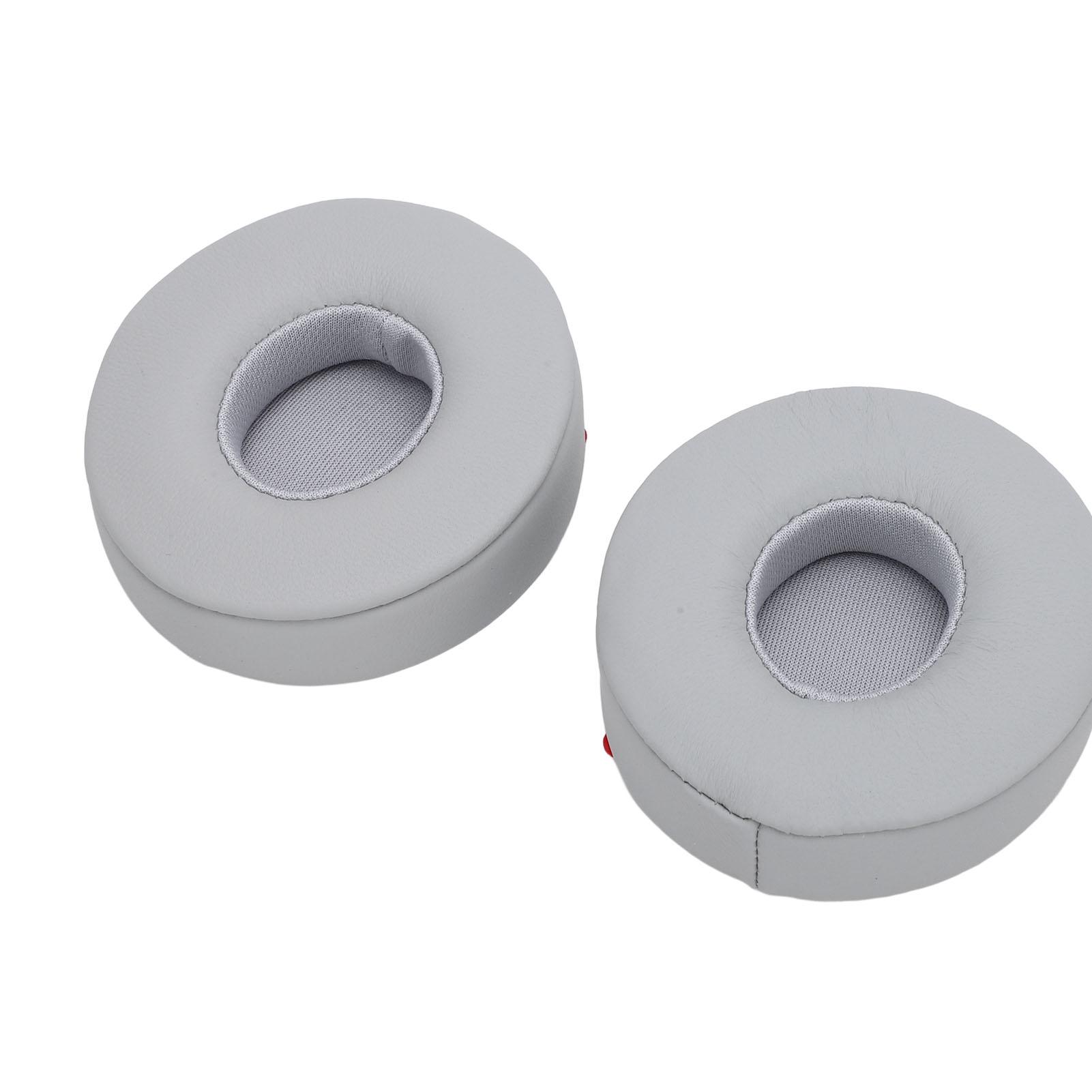 

Headphone Ear Pads Noise Isolation Memory Foam Sheepskin Leather On Ear Headset Ear Cushions for Replacement Grey серый