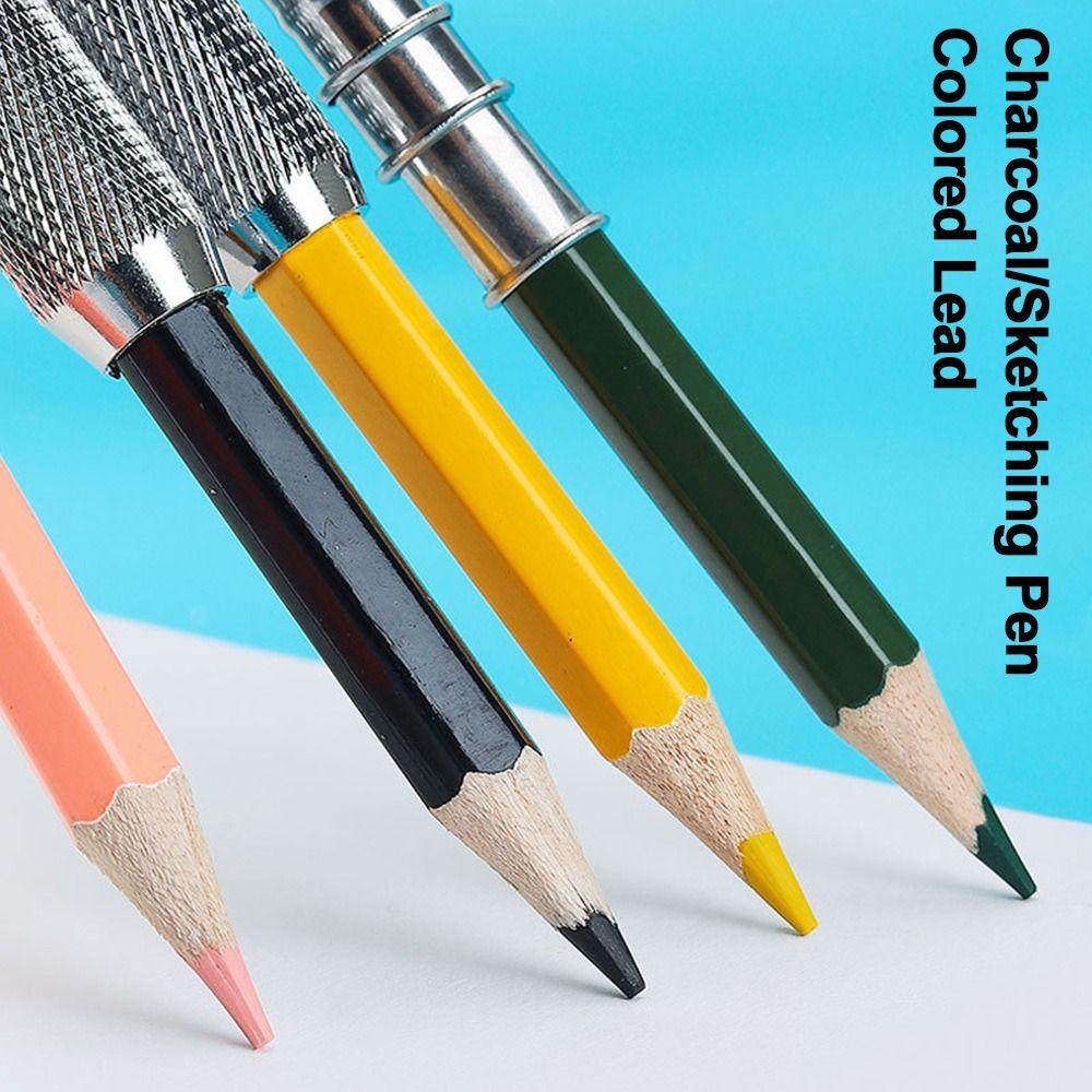 Extensor de Lápis Metálico Ajustável Comprimento do Lápis por Extensor de Lápis Desenho Escrita Esboço