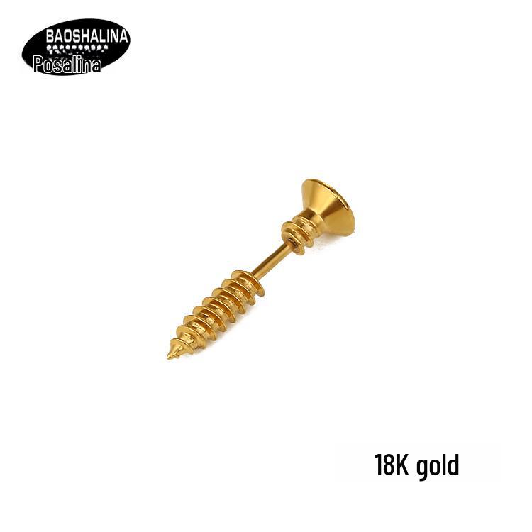 Hochwertige doppelseitige Schraubohrringe - Ausgefallenes Halloween-Accessoire