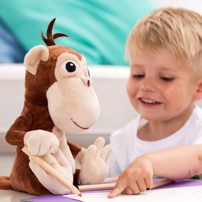 Peluche - dickie toys - mike le singe - 25cm - marron - héros de la ville