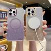 For iPhone 16 Pro Case TPU + Acrylic Glitter Magnetic Phone Cover Compatible with MagSafe