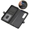 For Samsung Galaxy Z Fold6 5G Wallet Case Calf Texture PU Leather Phone Cover with Shoulder Strap