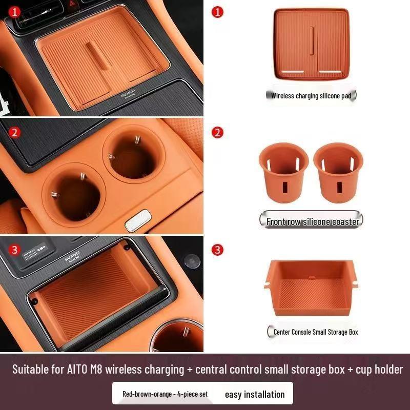 AITO M8 Wireless Charging Anti-Slip Silicone Pad for Car Interior