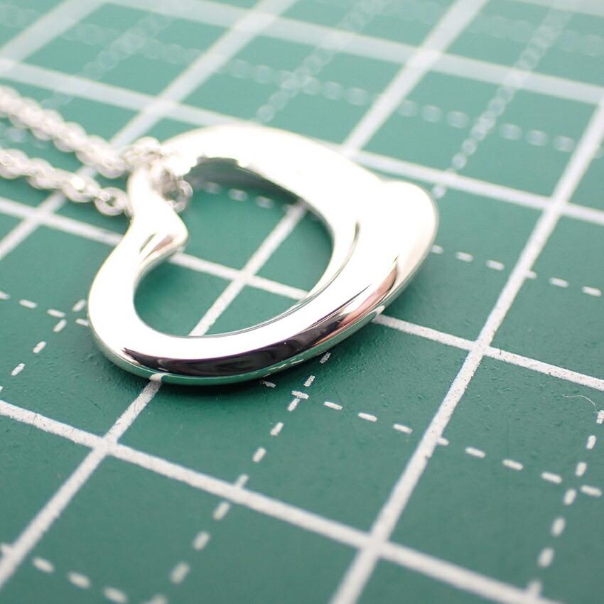 [Used] TIFFANY/Tiffany 925 Open Heart Pendant/Necklace/j28-35