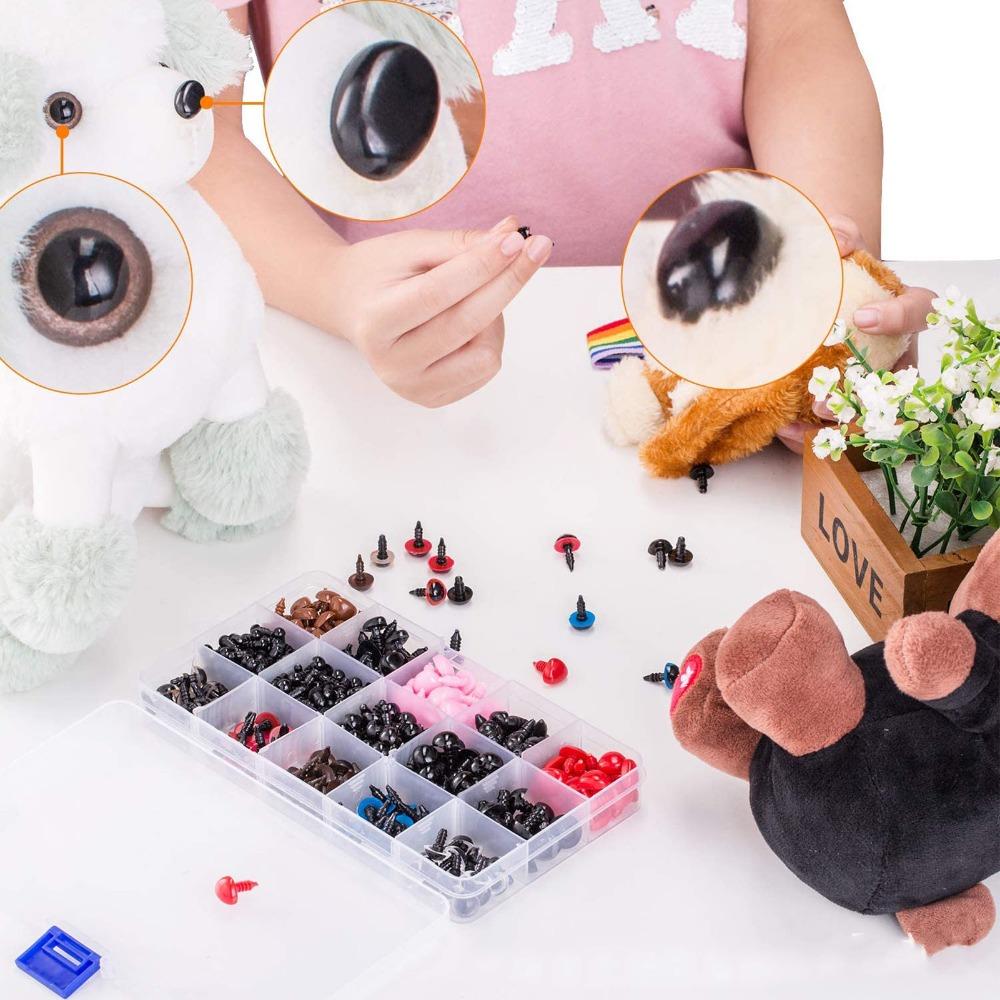752pcs With Washers Resin Eyes Assorted Sizes Stuffed Animals Craft Resin Noses Plush Toy Making