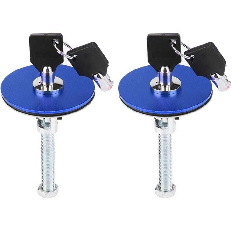 KIMISS Замки капота автомобиля, 2 шт., Универсальный комплект штифтов-замков для крышки капота двигателя из алюминиевого сплава, Предохранительный штифт (черный)