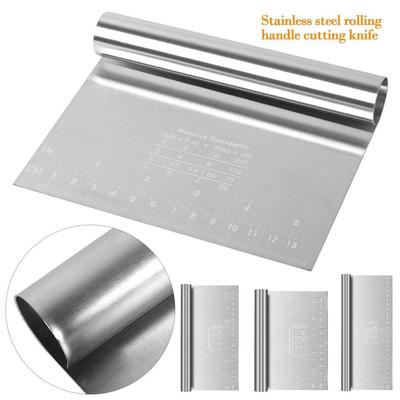 Scale Ruler Bench Chopper Stainless Steel Dough Scraper Multi-purpose Bench Scraper  Baking