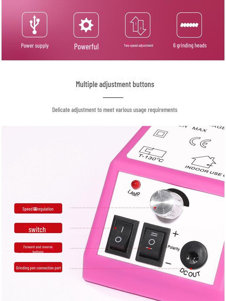 High-Speed Electric Nail Polisher 2000: Adjustable Speed Nail Polish Remover