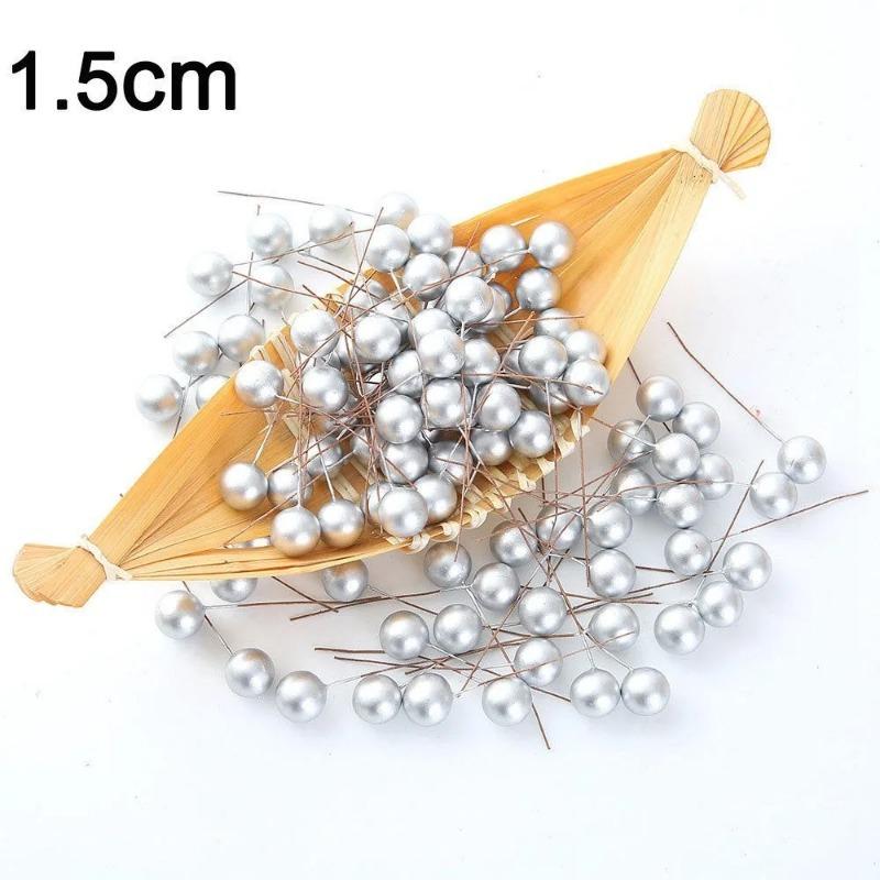 50/100Pcs Christmas Decoration Berry Christmas Tree Ornament for Home Room Decor Xmas New Year 2025 DIY Gift Wreath Accessories