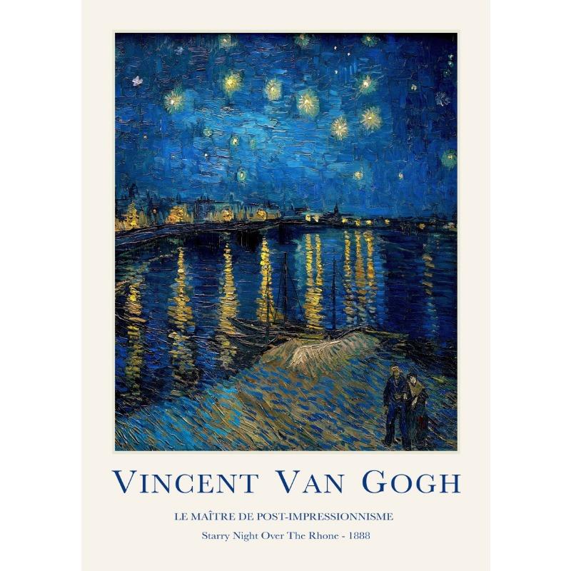 Classic Vincent Van Gogh Poster Print Cafe Night Terrace Canvas Art Paintings Sunflower Wall Art Picture for Home Wall Decor